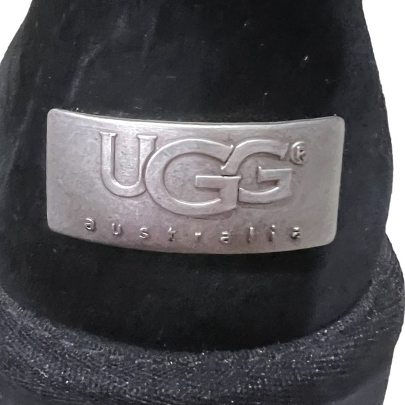 UGG Black Kenly Winter Tall Suede Sherpa Line Boots Size 9 Women's - Picture 2 of 12